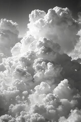 A cumulus cloud seen up close, its cottony texture seeming almost solid and remarkably calming,
