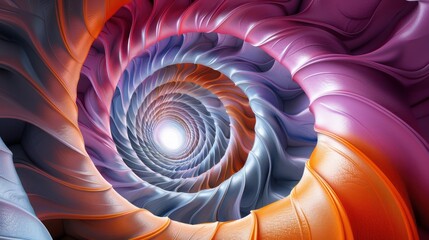 Colorful Spiral Design With Bright Center Light