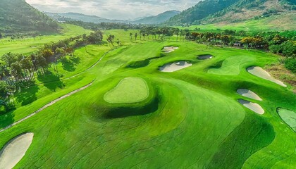 beautiful green grass pattern from golf course