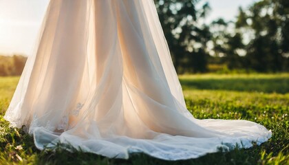 wedding background with light bridal textile