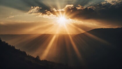 Fototapeta na wymiar sun on the background of the rays of the sun