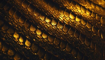 close up golden and dark snake scales backgrounds