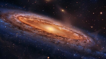 Fototapeta premium Galaxy: A striking photo of the Andromeda Galaxy's galactic center