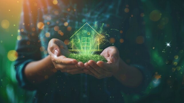 sustainable energy concept For sustainable energy at home Green energy for the environment