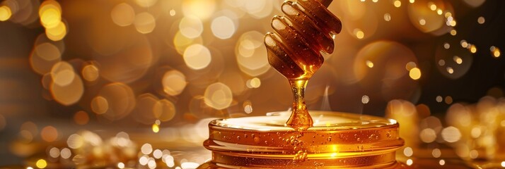 Surrender to the golden allure of liquid honey, its rich flavor and smooth texture promising...