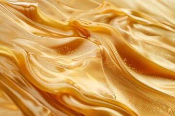 Lose yourself in the golden waves of liquid caramel, its tantalizing aroma and smooth flow beckoning you closer - obrazy, fototapety, plakaty