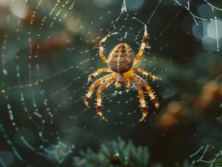Araneus diadematus, also known as the European garden spider or cross orb weaver, is a species of spider in the family Araneidae.