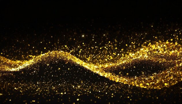 abstract black gold glitter wave horizonta background hd illustrations