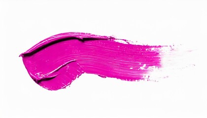 pink paint brush stroke smear color texture swatch background lipstick white smudge isolated generative ai