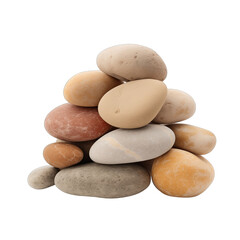 Fototapeta na wymiar A pile of stones isolated on a white background