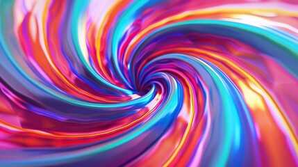 Obraz premium A mesmerizing, iridescent, rainbow-colored vortex.
