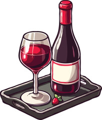 Red Wine and glass Image