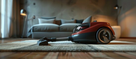 D Rendering of a Modern Vacuum Cleaner A Symbol of Innovative Home Cleaning