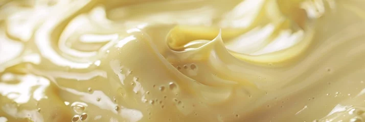 Foto op Plexiglas anti-reflex Surrender to the gentle waves of liquid mayonnaise, its creamy consistency and subtle aroma soothing the soul © Maelgoa