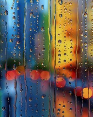 Drops of rain on the window. Abstract background.
