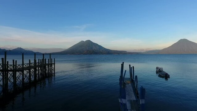 Aerial video of Lake Atitlan in Guatemala 