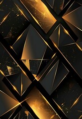  gold black abstract geometric background