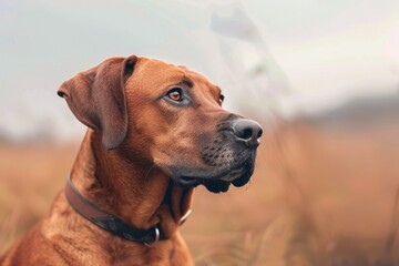 Loyal Rhodesian Ridgeback with distinctive ridge of hair and muscular build, perfect for outdoorsy and adventurous designs