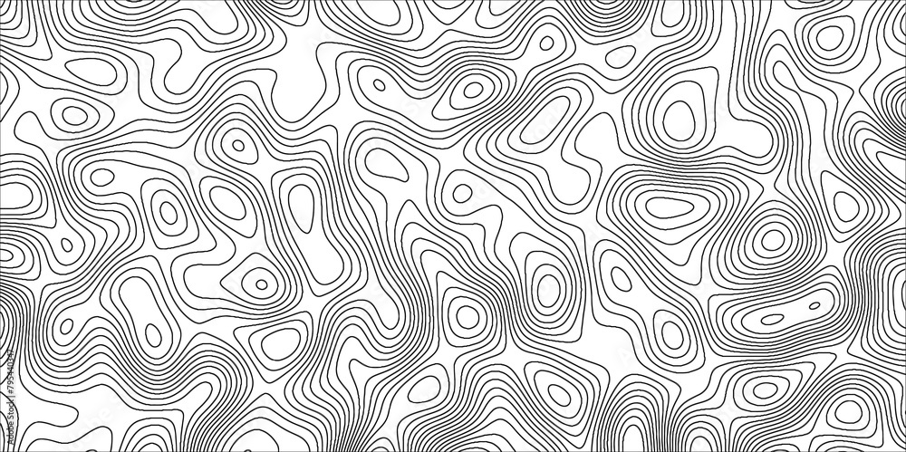 Aufkleber Topographic map background with geographic line map with elevation assignments.Modern design with White topographic wavy pattern design. Paper Texture Imitation of a Geographical map shades .