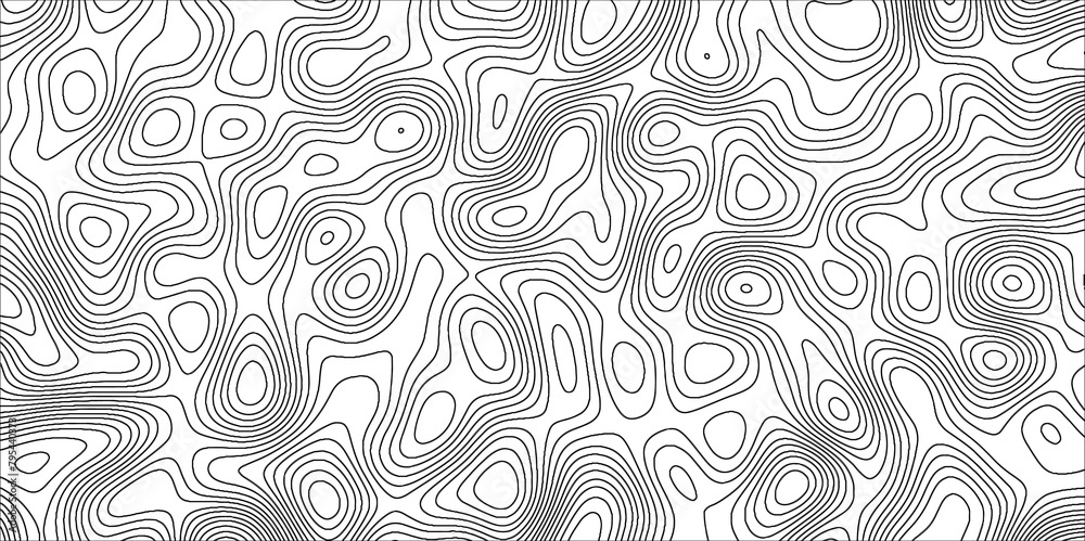 Aufkleber Topographic map background with geographic line map with elevation assignments.Modern design with White topographic wavy pattern design. Paper Texture Imitation of a Geographical map shades .