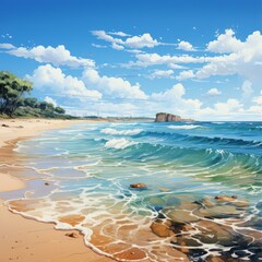 Fototapeta premium b'Beach, Ocean, Tropical, Paradise, Summer'