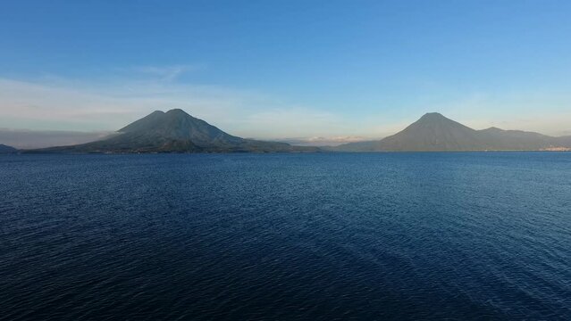 Aerial video of Lake Atitlan in Guatemala 
