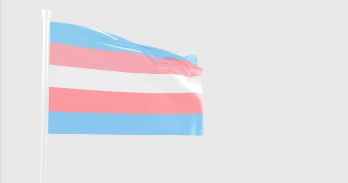 Gay pride concept. Trans flag. 3d render.