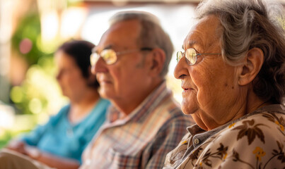 Elderly Woman Enjoying Leisure Time with Senior Friends
