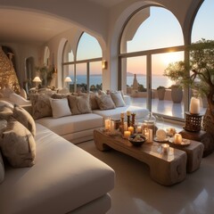 b'Modern coastal living room interior design'