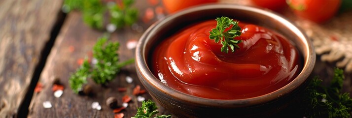 Delve into the savory allure of liquid ketchup, its tangy aroma and rich color creating a sense of comfort