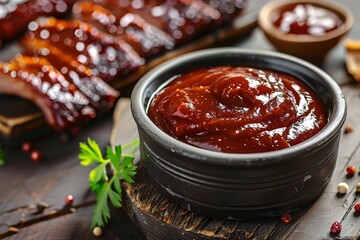 Delve into the delicious world of barbecue sauce, its savory flavor and tangy aroma enchanting