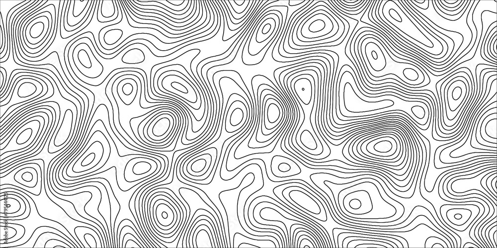 Aufkleber Topographic map background with geographic line map with elevation assignments.Modern design with White topographic wavy pattern design. Paper Texture Imitation of a Geographical map shades .