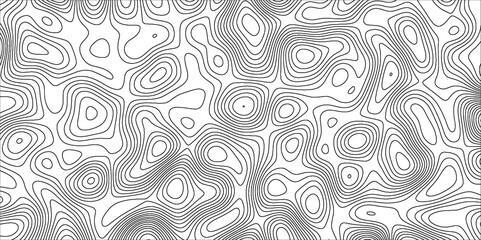 Topographic map background with geographic line map with elevation assignments.Modern design with White topographic wavy pattern design. Paper Texture Imitation of a Geographical map shades .