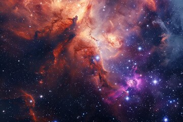 Obraz premium The cosmos filled with countless stars, a universe Milky Way photo by Webb Space Telescope, Galaxies sky in space Planets and stars beauty of space exploration, AI generated