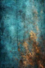 b'Blue and gold abstract painting'