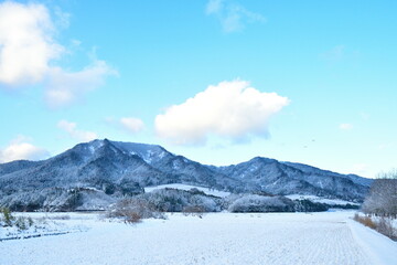 Obraz premium 冬の角田山（新潟県）