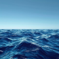 b'Deep blue ocean surface with gentle waves'