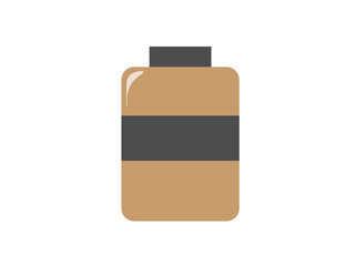 brown jar on a white background