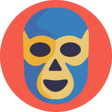 This icon features a vibrant, detailed mask representing the high-energy and colorful world of Mexican wrestling.