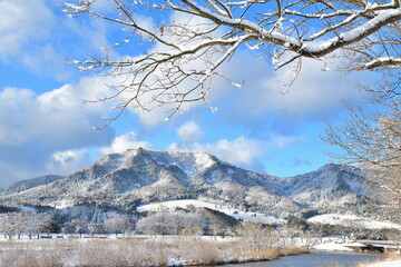 冬の上堰潟公園（新潟県）