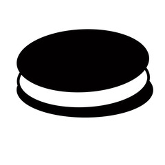 Cream Cookie Snack Hand drawn organic line doodle