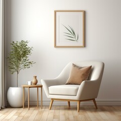 b'A Comfortable Chair in a Modern Living Room'