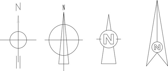 Vector sketch illustration design of wind rose logo symbol image direction north south west east 
