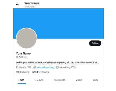 Twitter cover photo or header mockup