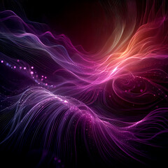Obraz premium Abstract purple and black background with swirling lines, ideal for modern design projects, website headers, and contemporary art prints.