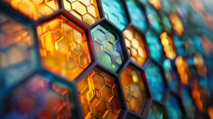 In a symphony of geometry, behold a hexagonal mosaic stretching to infinity, its flawless repetition echoing the rhythm of the universe.