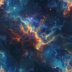 Obraz premium Astral Elegance Celestial Stars and Nebulae