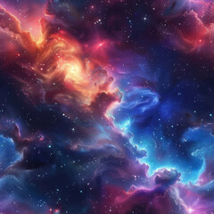 Obraz na płótnie Canvas Astral Elegance Celestial Stars and Nebulae