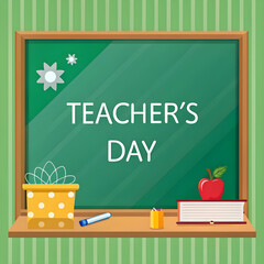 World teachers day concept with realistic background