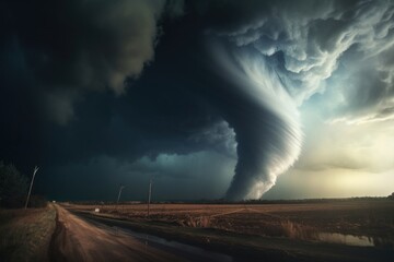 Outdoors tornado nature storm - obrazy, fototapety, plakaty